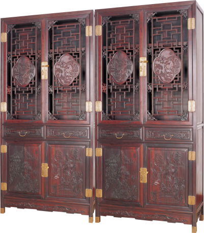 山水圖書(shū)柜