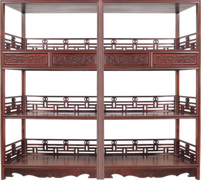品字欄桿書(shū)架
